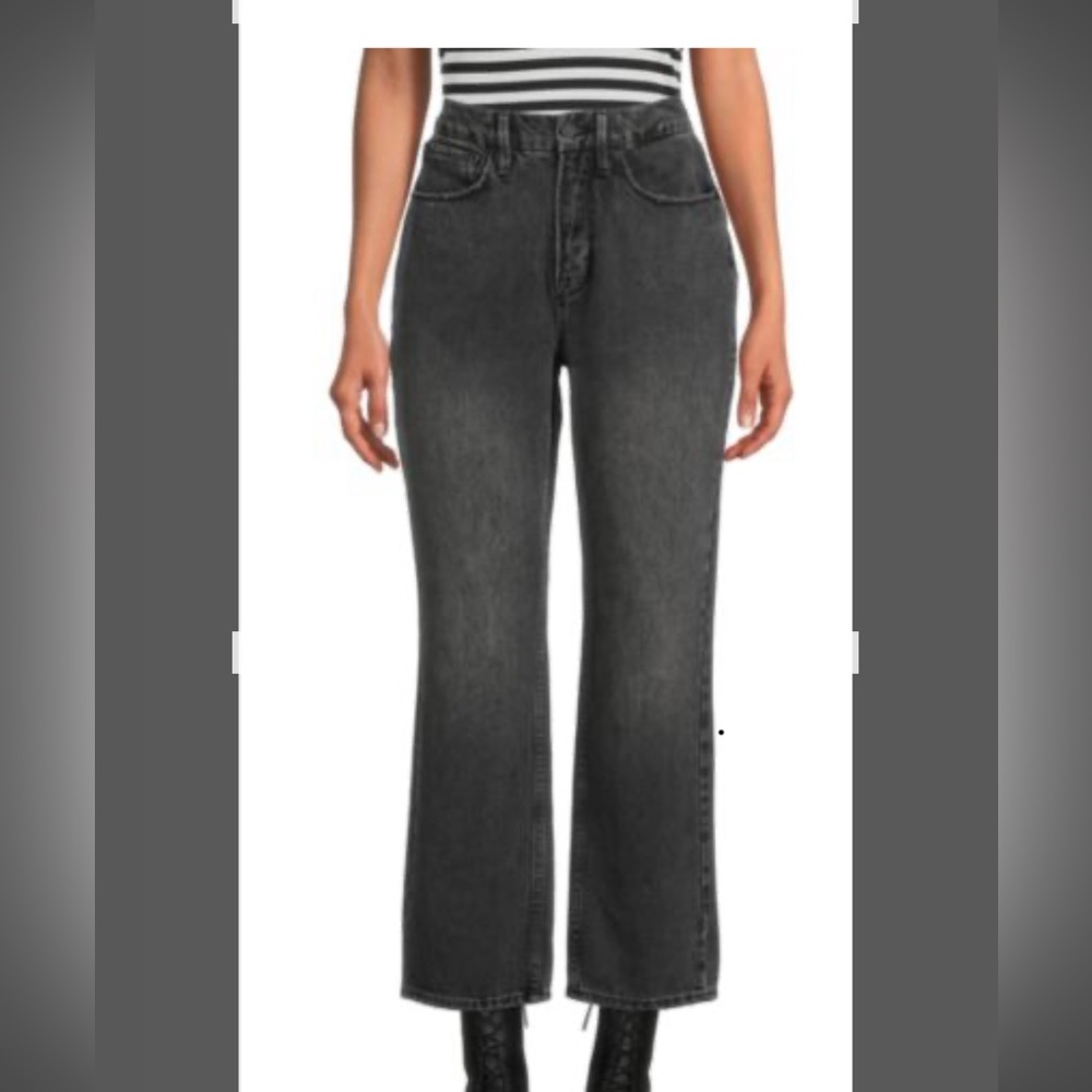 NWT Good American 90’s Faded Straight Jeans size 12/31 color faded black